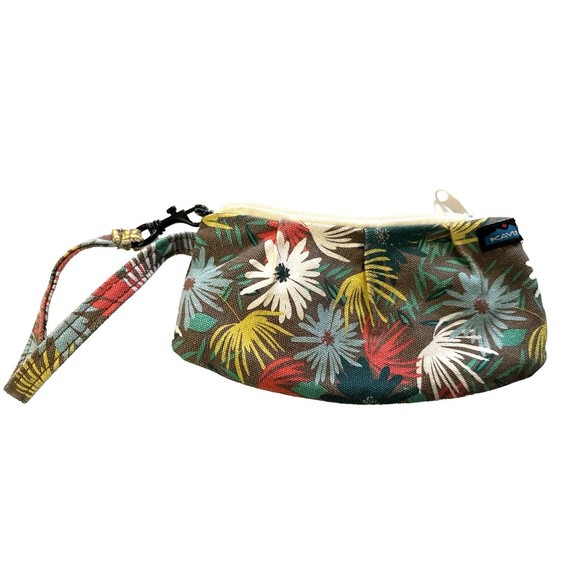 Kavu bag Kennedy Clutch -Island Bloom- floral purse colors strap zip travel NWTs - Picture 1 of 14